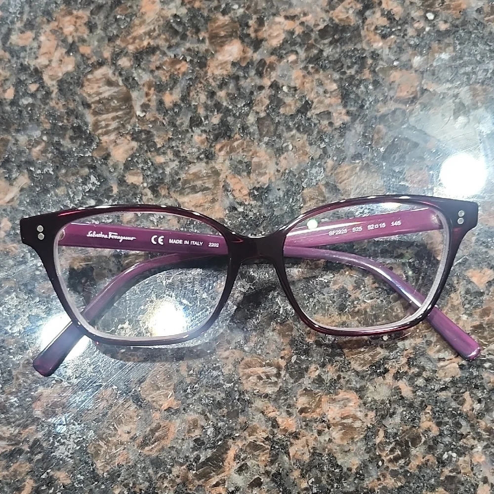 Salvatore Ferragamo Women's Glasses in Vibrant Purple. With Case - Picture 4 of 6